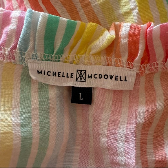 Michelle McDowell AMELIA PASTEL STRIPE TUNIC DRESS L - Picture 9 of 10